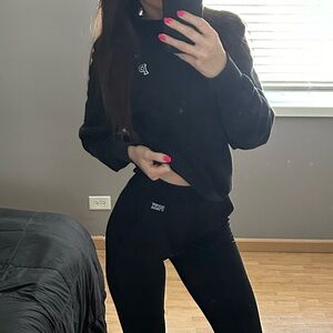 Victoria's Secret pink black sweatshirt